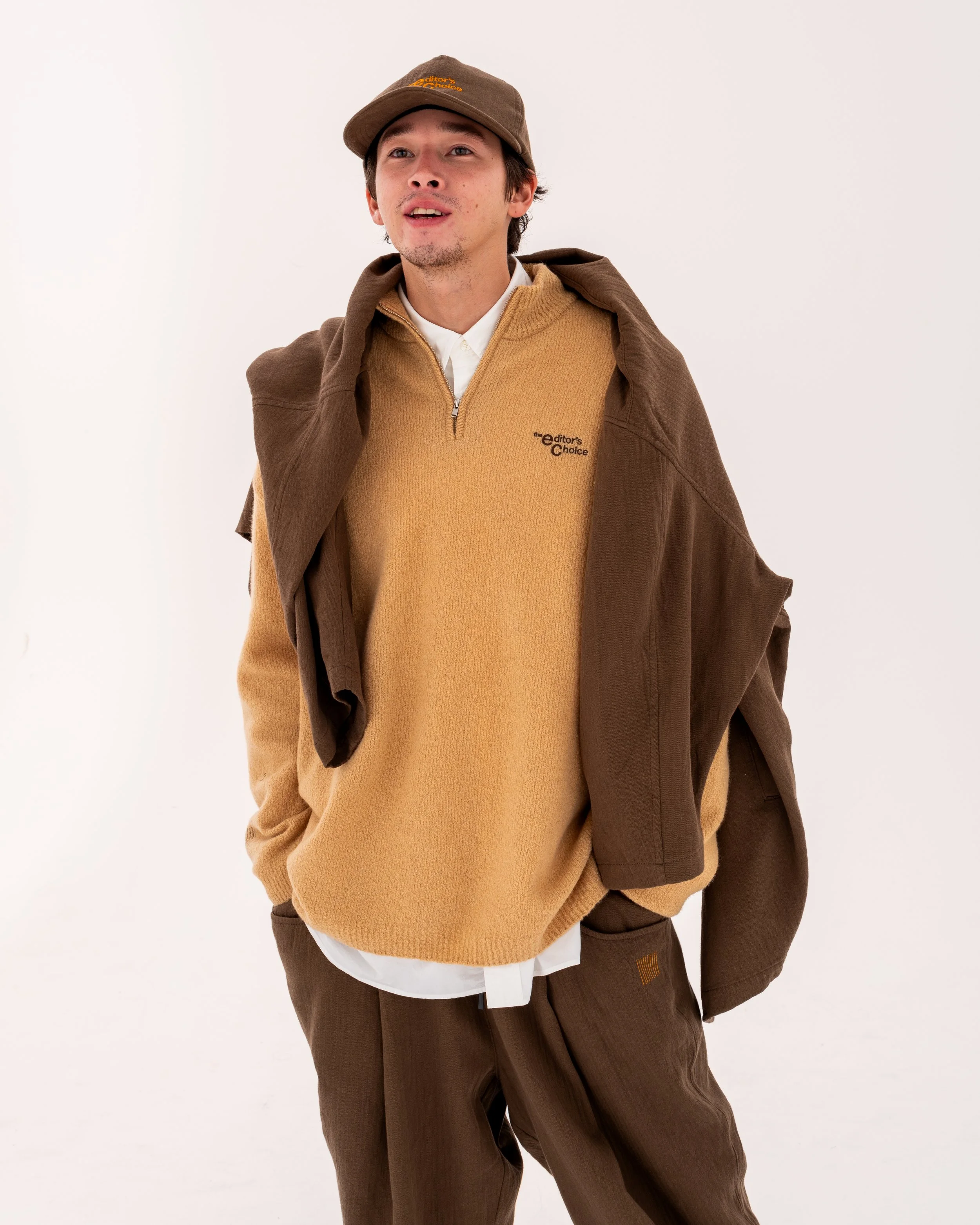 帽子 S.F.C x the e_C BASEBALL CAP BROWN the editor's choice x S.F.C Baseball Cap — eye_C